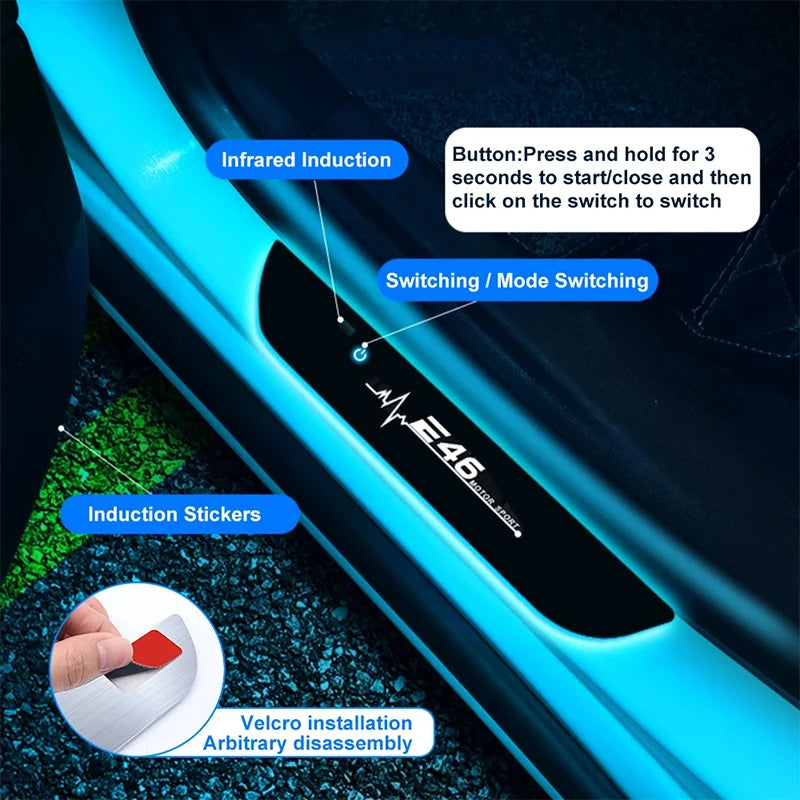 BMW LED Door Sill Lights - Customizable RGB Pedal Lamp Upgrade Tidesmit