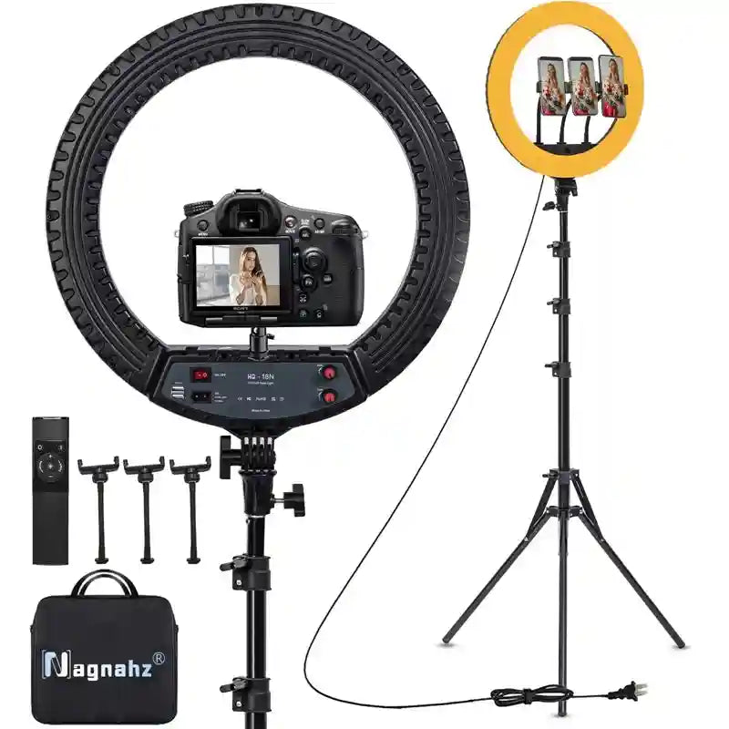 18 Inch LED Ring Light with Tripod - Professional Content Creation Kit Tidesmit