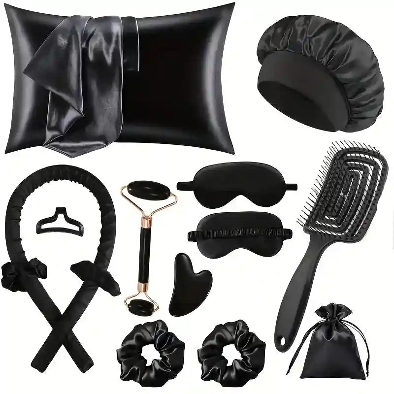 Facial Massage Roller Kit 13-Piece Set for Targeted Skincare Relief Massage Roller black Tidesmit