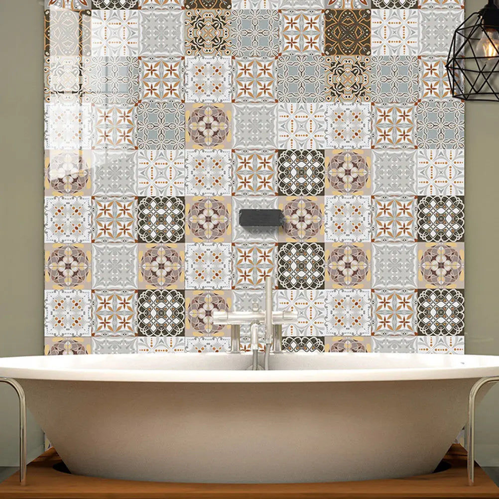10 Pcs Backsplash Peel and Stick Kitchen Tile PVC Adhesive Tiles for Sticker