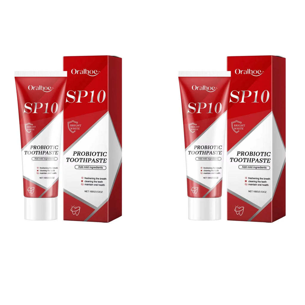 Tidesmit SP-10 probiotic whitening toothpaste for plaque removal and fresh breath oral hygiene