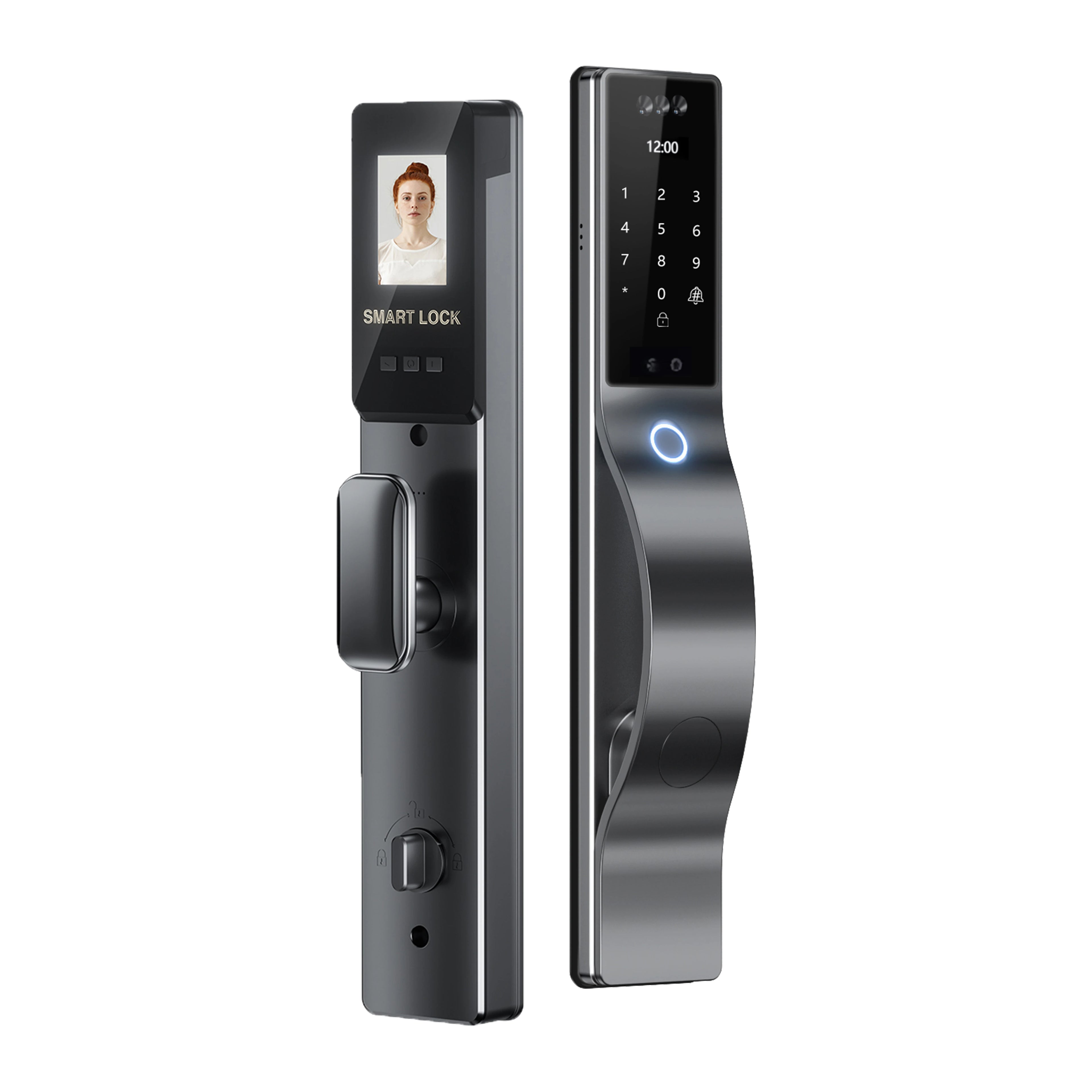 Wi-Fi Smart Lock 3D Face Recognition Digital Door Lock With Automatic Electronic Fingerprint Biometric Network Camera