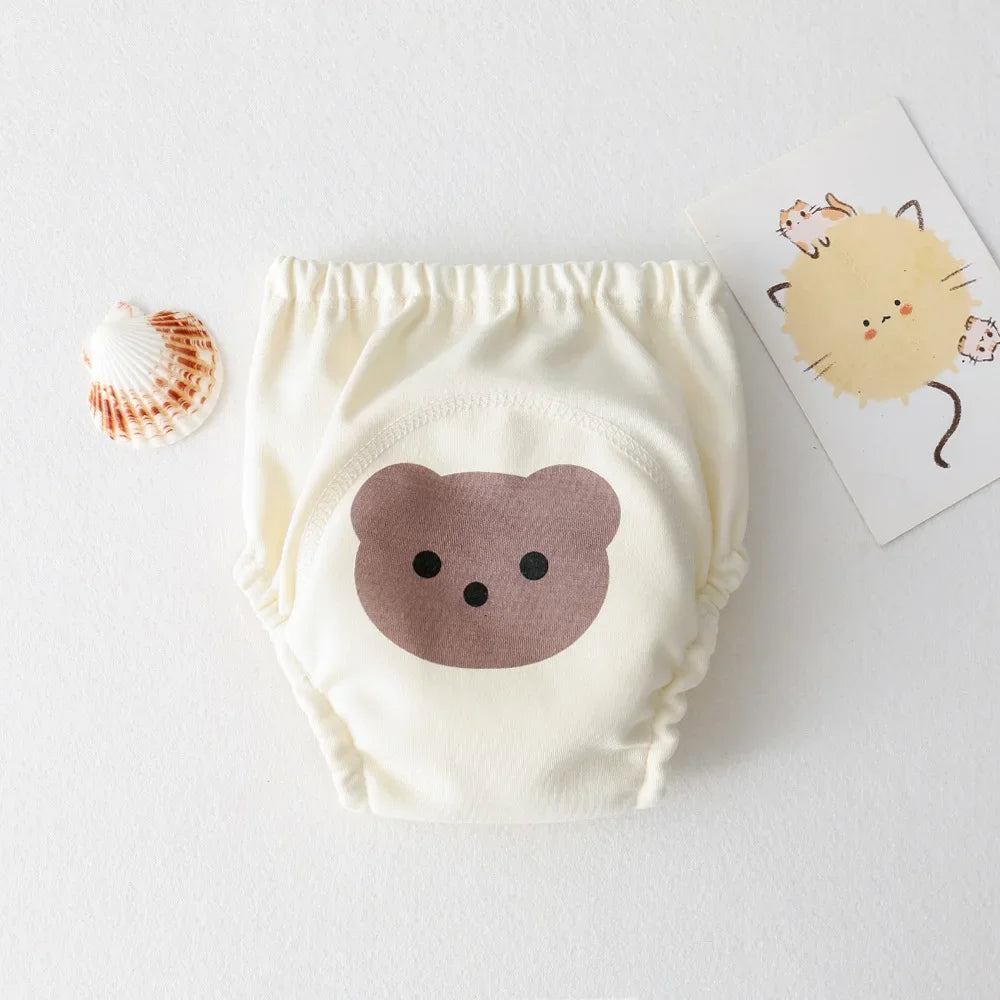 Baby Training Pants Baby Underwear Washable Cute Pattern Breathable Diaper Pants Summer Baby Diapers Cotton Learning Trousers