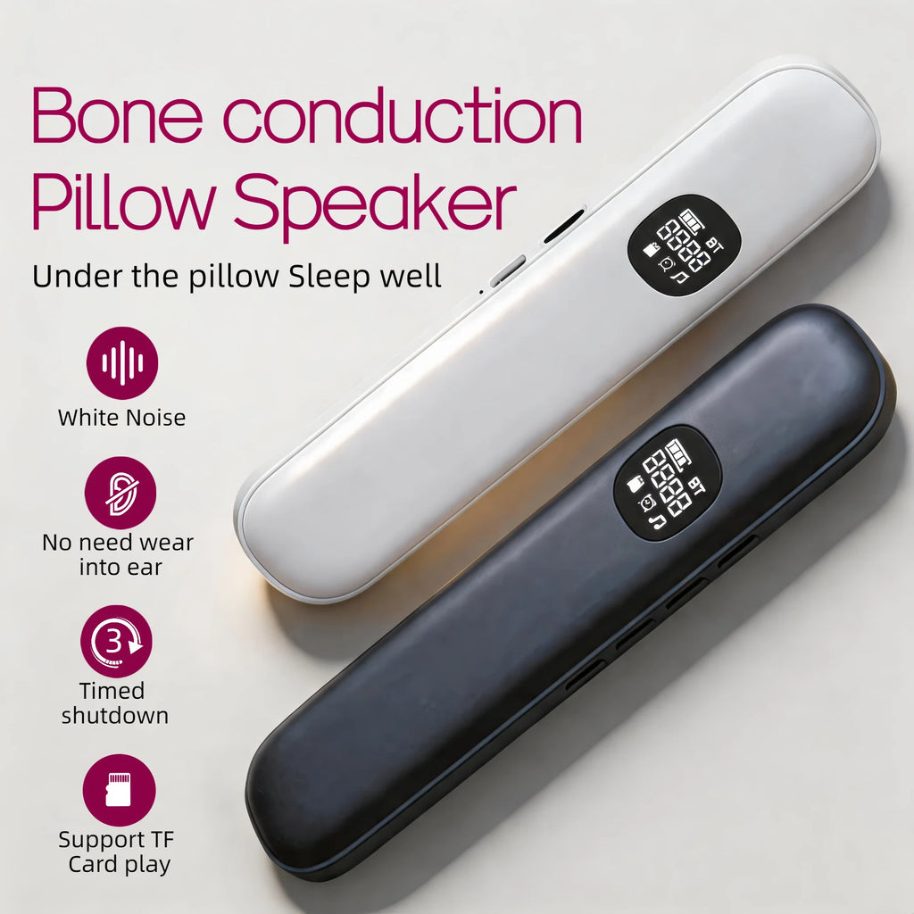 Bone Conduction Sleep Headphones Under Pillow Speaker Bluetooth 5.3 White Black Wireless Stereo Sound Headband