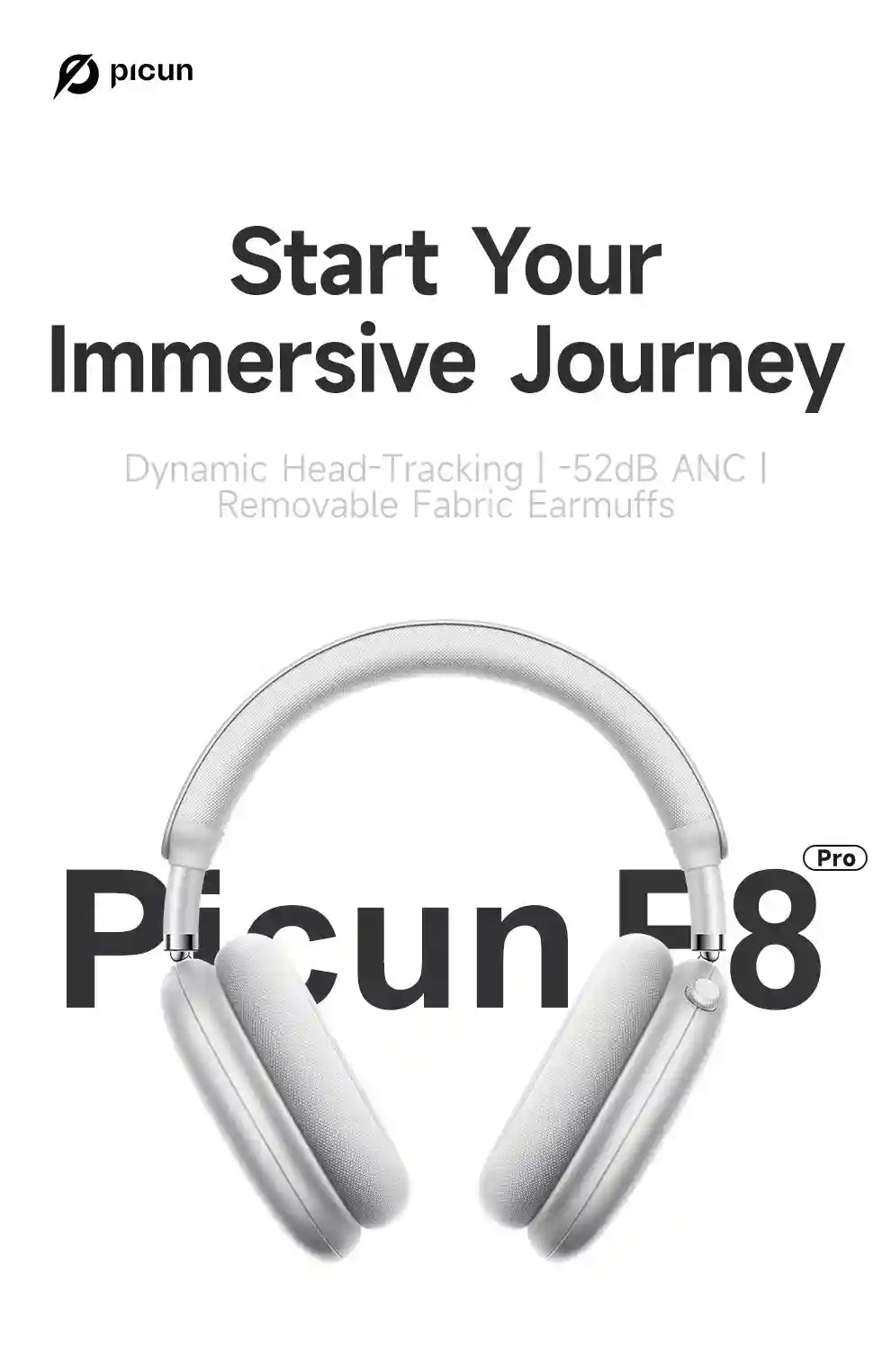 Wireless Headphones with 52dB Active Noise Cancelling & Spatial Audio Tidesmit