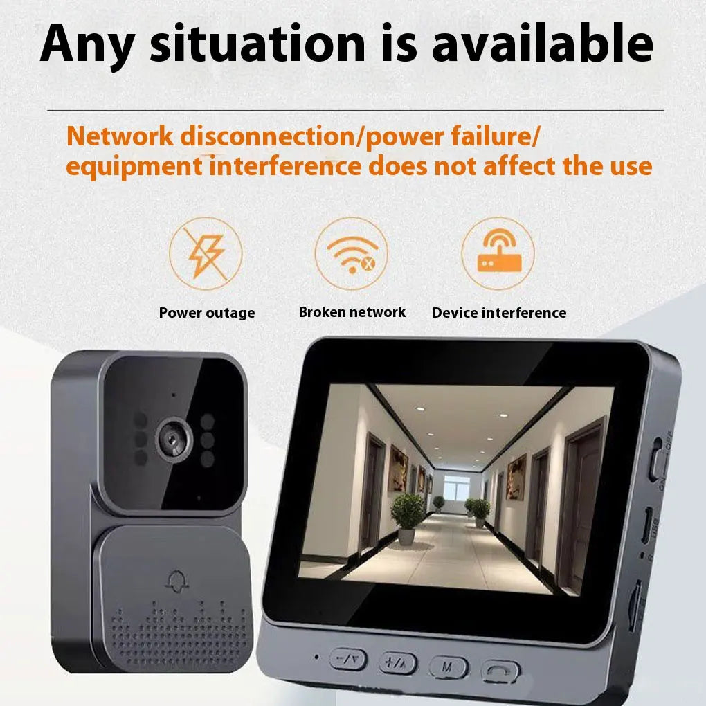 Wireless intercom Doorbell HD Night Vision 4.3in lPs screen Waterproof Visual Doorbell camera smart Home security Video By Bell