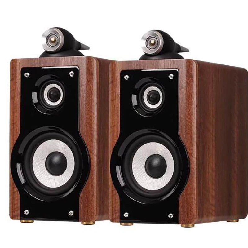 HiFi Bookshelf Passive Speakers 6.5-inch Three-way Frequency Division 130W Output Power Household Speakers 3-inch Midrange Unit