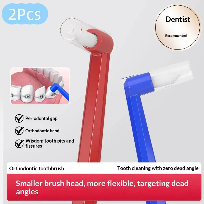Soft Hair Small Head Single-Beam Toothbrush For Interdental Cleaning Adult Oral Care Deep Cleaning Tool For Teeth Implants