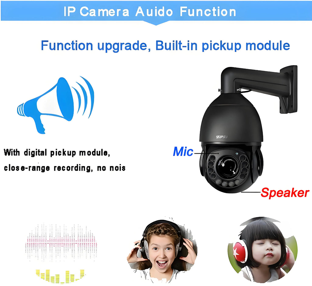 Max.512G Laser Infrared Metal Auto Tracking Cruise 8MP 4K 90X Optical Zoom 360° Audio POE PTZ Speed Dome Surveillance IP Camera