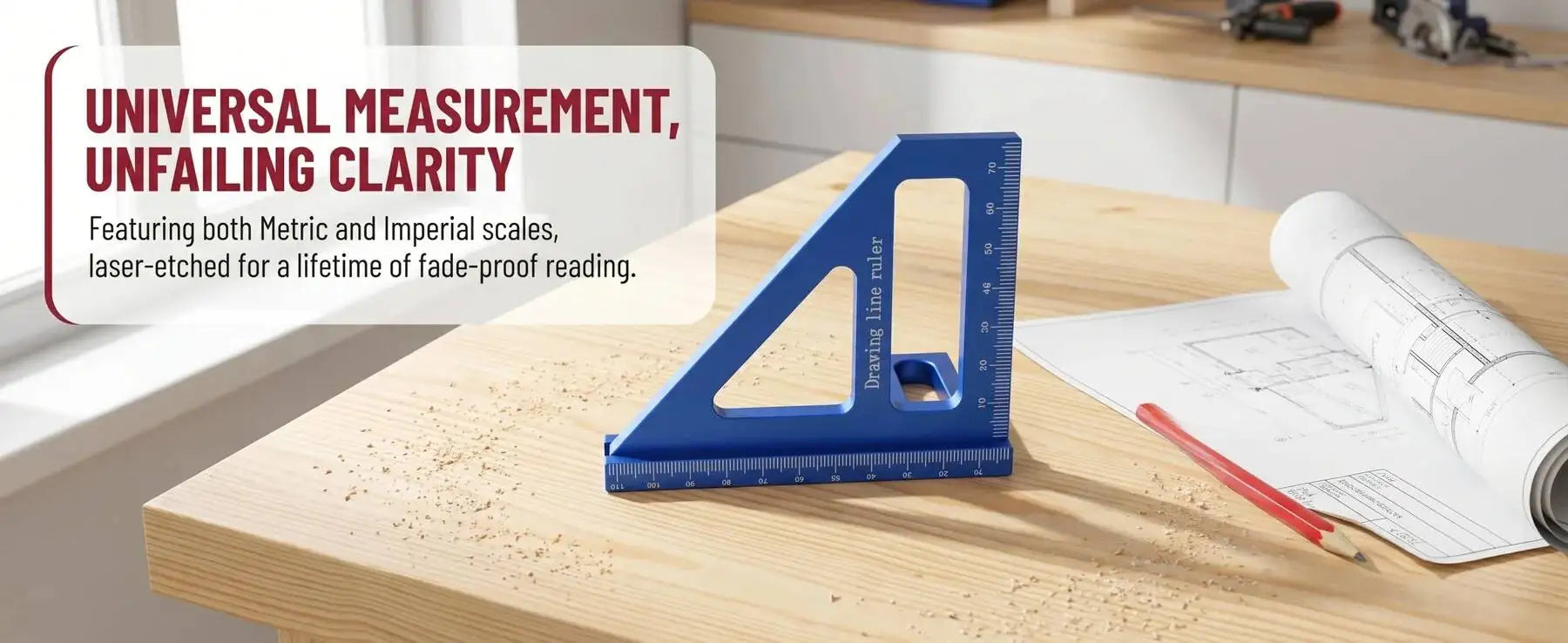 Woodworking Square Protractor Aluminum Alloy Miter Triangle Ruler High Precision Layout Measuring Tool for Engineer Carpenter