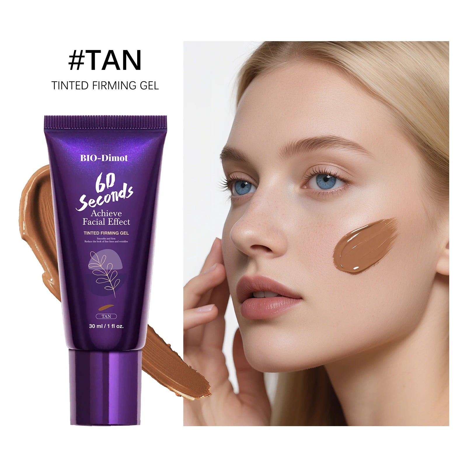 Tidesmit full coverage firming foundation with oil control and waterproof long lasting finish texture detail view