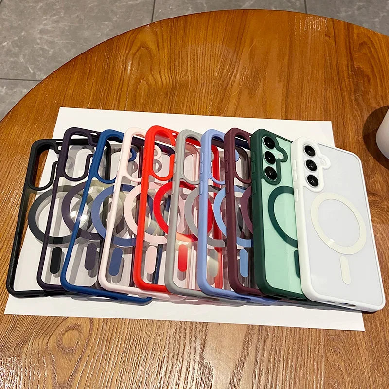 Magnetic Wireless Charging Phone Case for Samsung - Shockproof Cover Tidesmit