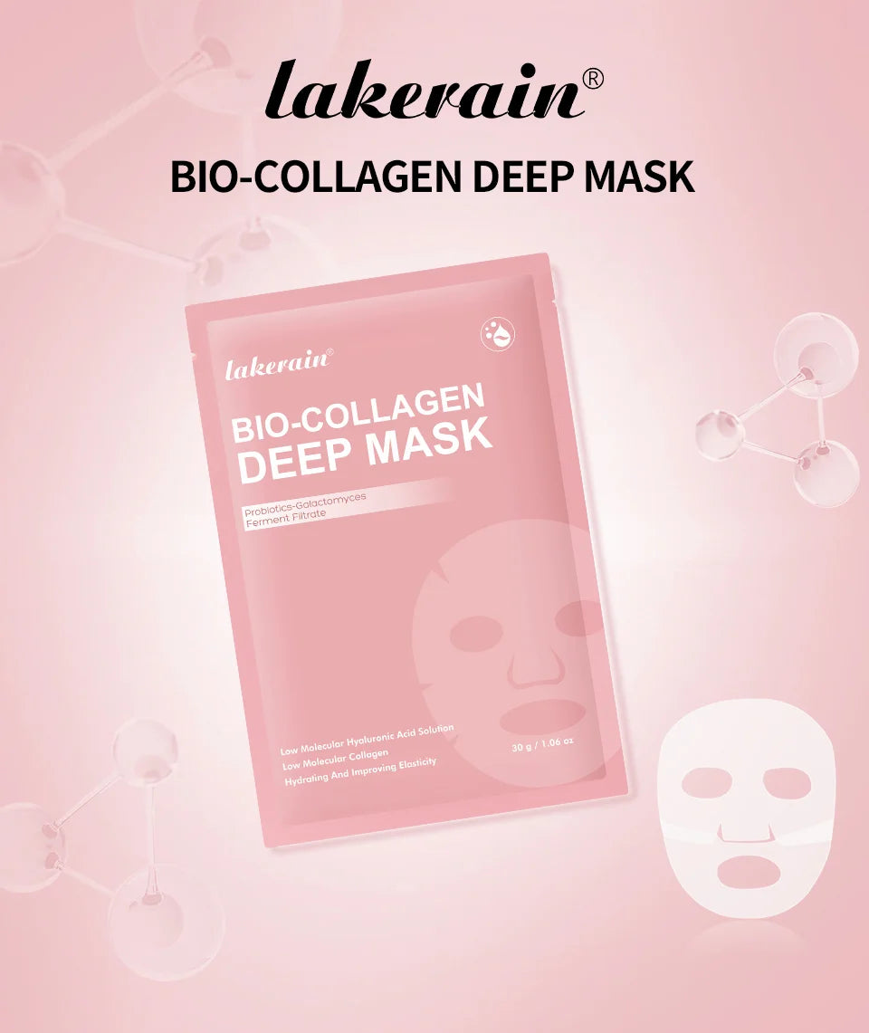Bio-Collagen Deep Face Mask Shrink Pores Deep Hydrating Overnight Mask Moisturizing Refreshing Brightening Face Skin Care