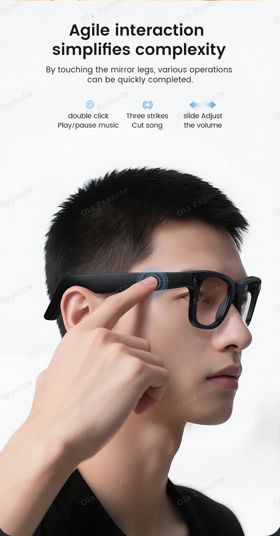 AI Smart Glasses with Video Camera & Bluetooth Calls | Tidesmit Tidesmit
