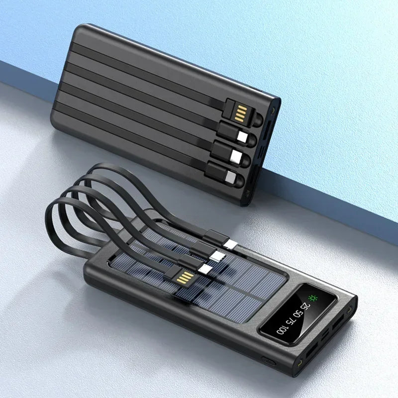 Portable Charger 200000mAh Power Bank with 4 Built-in Cables - Tidesmit Tidesmit