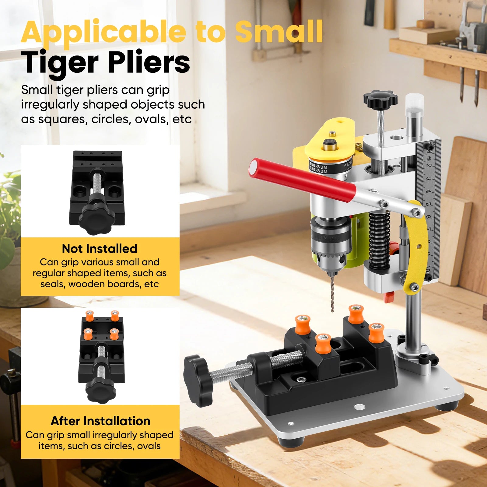 7 Speed Electric Mini Drill Press Precision Benchtop Drilling Machine CNC 795 Motor B10 Chuck Metal Wooden DIY Making Crafts Tool