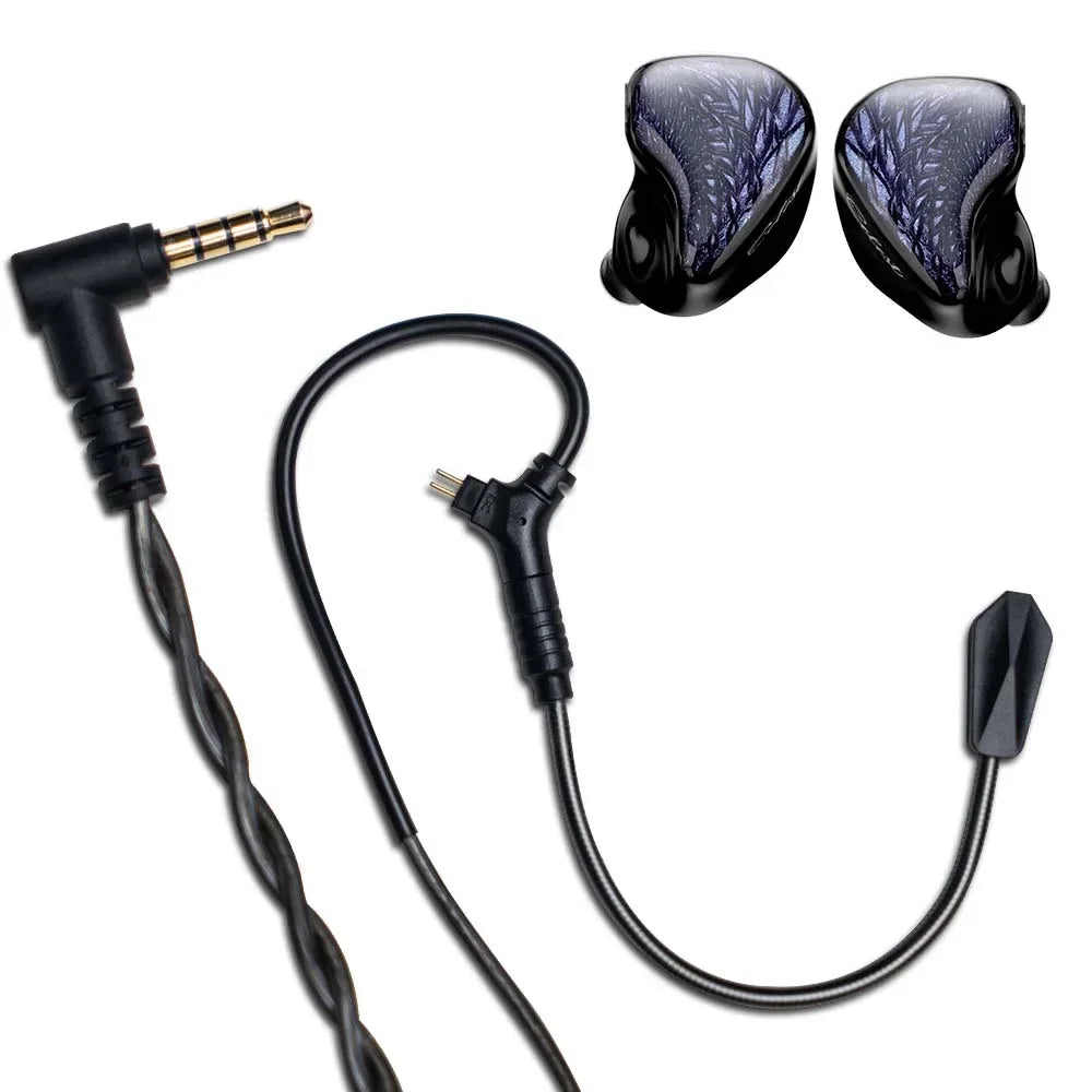 Celest Wyvern HiFi Wired IEM Earphones With Microphone | Tidesmit Wyvern Black Pro Tidesmit