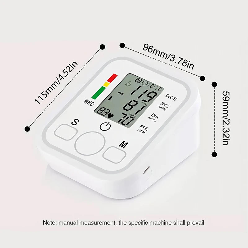 Arm Blood Pressure Monitor Sphygmomanometer Tonometer Tensiometer + Pulse Oximeter Finger Clip Pulse Monitor + Body Thermometers