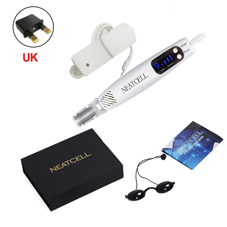 Picosecond Laser Pen for Tattoo Removal and Skin Care - EU/US/UK Plugs Relaxation Treatment Blue-light-UK Tidesmit
