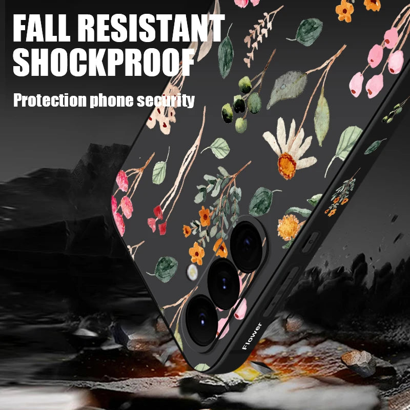 Floral Samsung Galaxy S25 Ultra Case | Slim Shock-Absorbing Cover Tidesmit