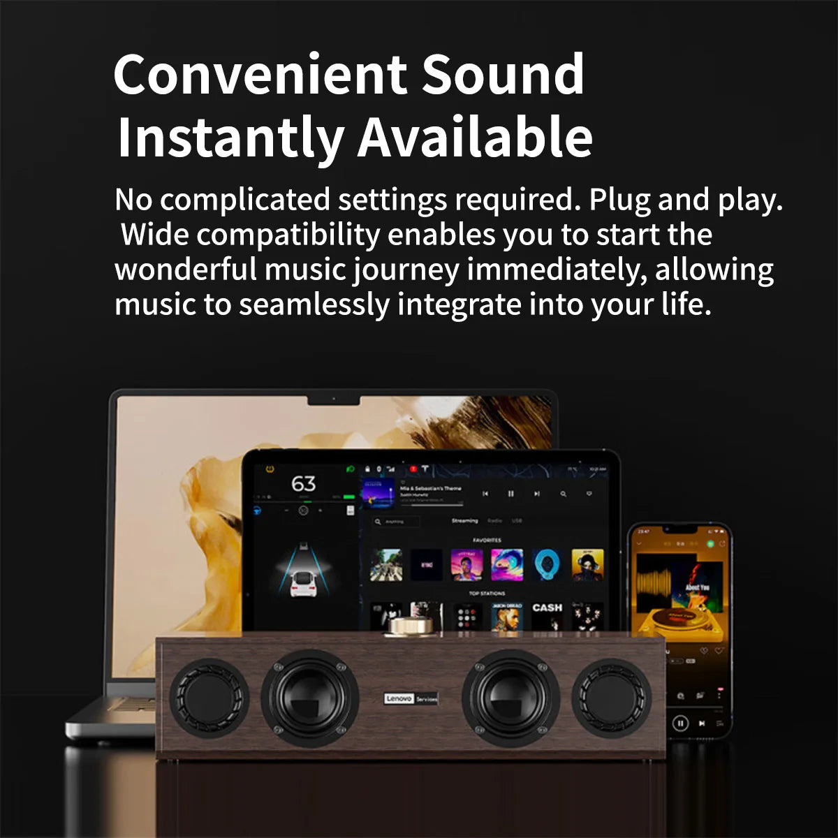 Portable Bluetooth Speaker: Retro Wireless Audio & 360 Sound (Khaki) Tidesmit