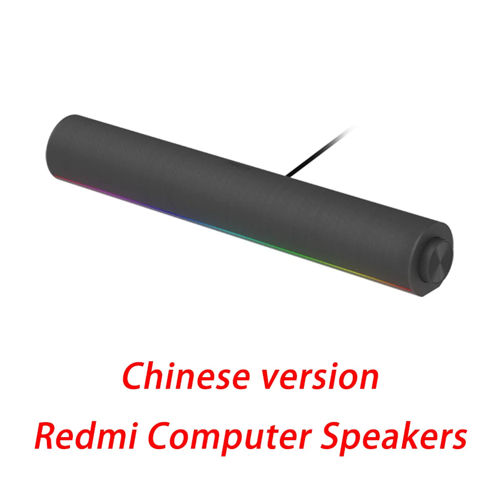 Redmi Computer Speaker Four-Unit Two-Channel Stereo RGB Ambient Light Bluetooth 5.0 Built-in Microphone Knob Control CN Version
