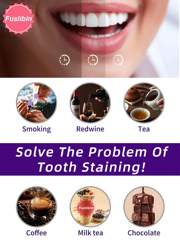 Tidesmit V34 dental whitening toothpaste for stain removal and instant teeth brightening oral hygiene