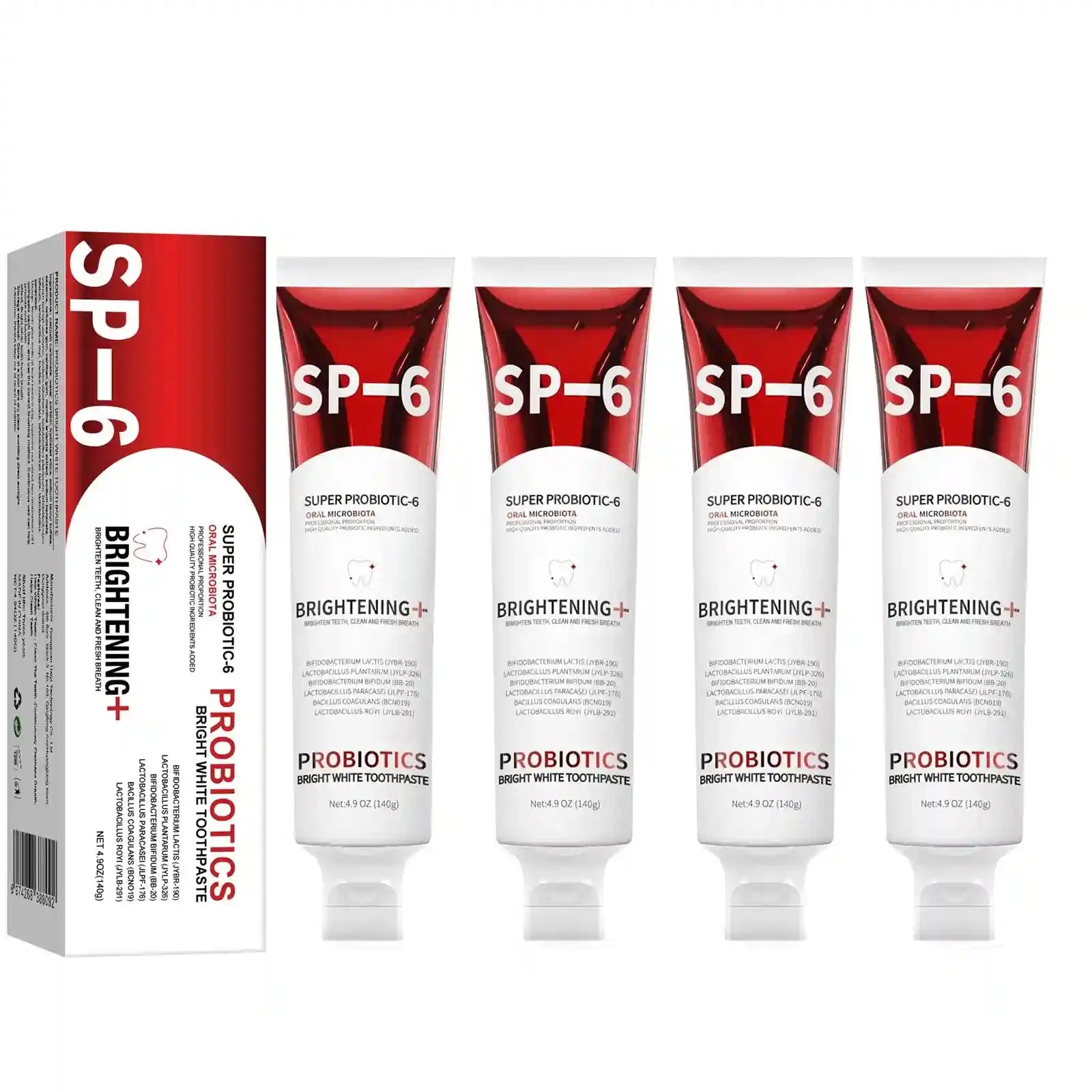 Tidesmit 140g SP-6 Probiotic Whitening Toothpaste for plaque removal, cavity prevention, and fresh breath