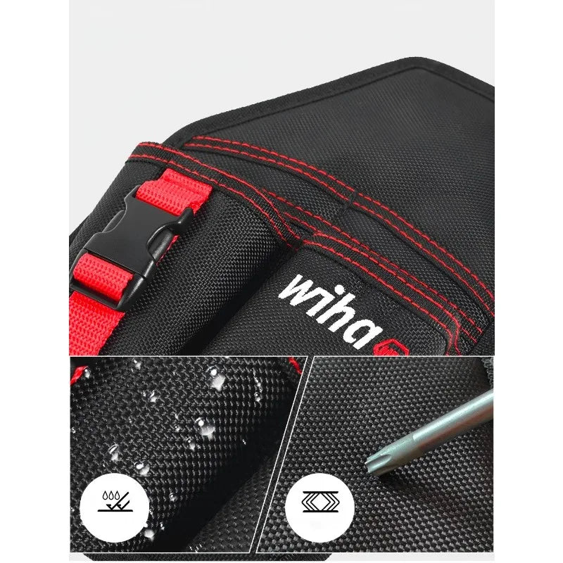Wiha 90999C 6-Piece 1000V VDE Insulated Electrician Tool Kit, Multifunctional Pliers Screwdriver Set with Portable Storage Bag
