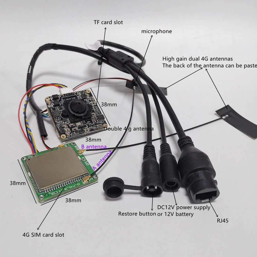 Mini 4G Pin Hole Camera CCTV P2P Onvif Audio 3G SIM Camera Module Chip Board AP Wifi Wireless IPC IMX307 for Indoor Camhipro