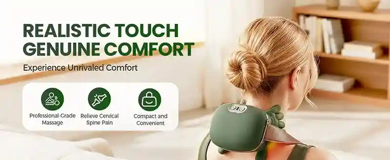 Electric Neck and Shoulder Massager with 4D Kneading and Heat Therapy Massage Roller Tidesmit