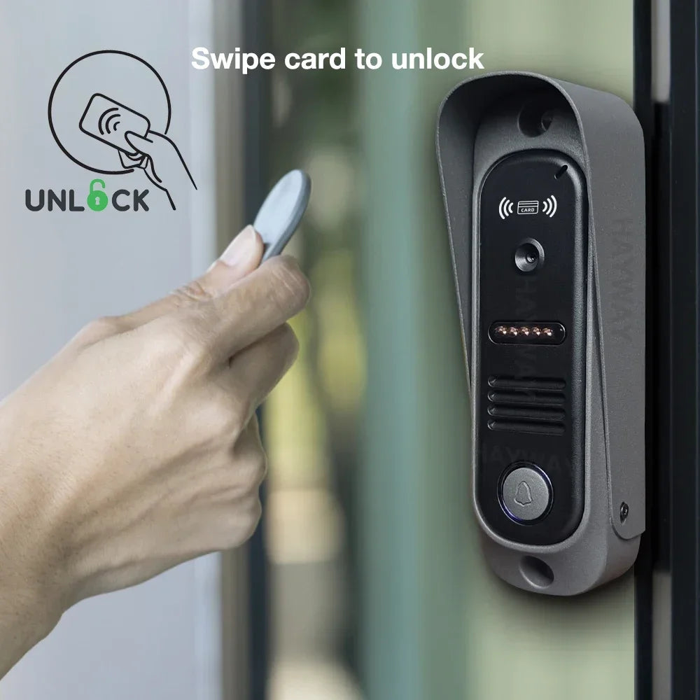 Tuya Wireless IPS 10 " touch screen 1080P camera video intercom kit, with mobile detection, ID access control unlocking,