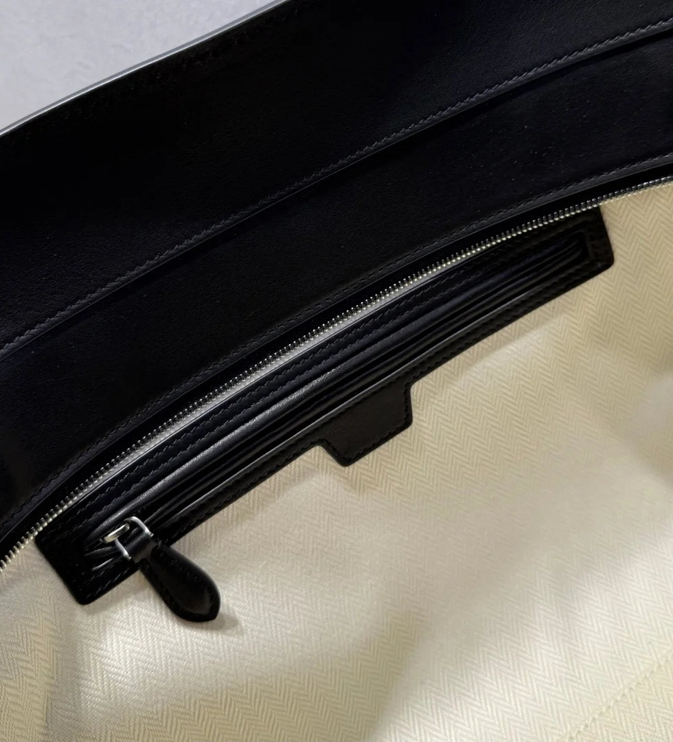 2026 high-quality genuine leather Marlo 12 inch 14 inch saddle leather tote bag, women's shoulder bag, high-end leather texture,