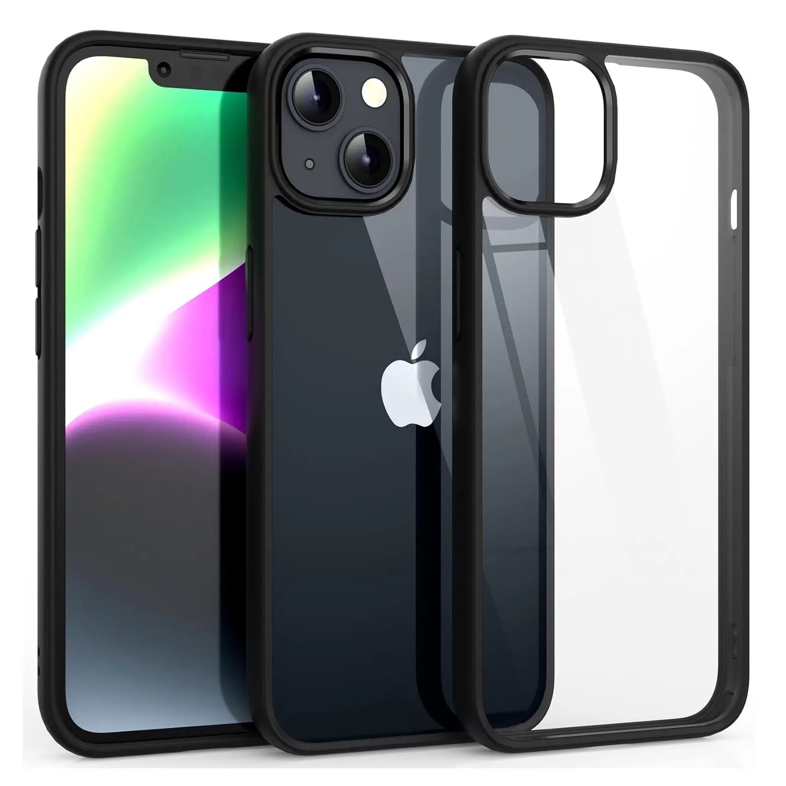 iPhone 16 Shockproof Transparent Case - Durable Military-Grade Protection Black Tidesmit