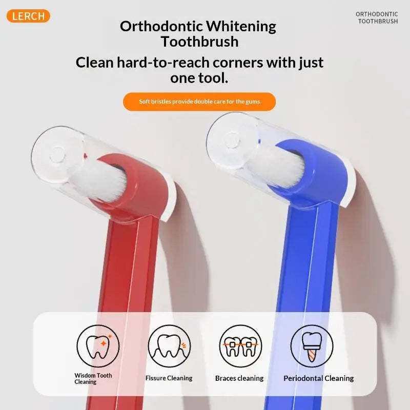 Soft Hair Small Head Single-Beam Toothbrush For Interdental Cleaning Adult Oral Care Deep Cleaning Tool For Teeth Implants