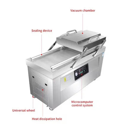 Sealing Length Double Chamber Vacuum Packaging Machinery Heavy Duty Dual Chamber Vacuum Sealer for Sausage