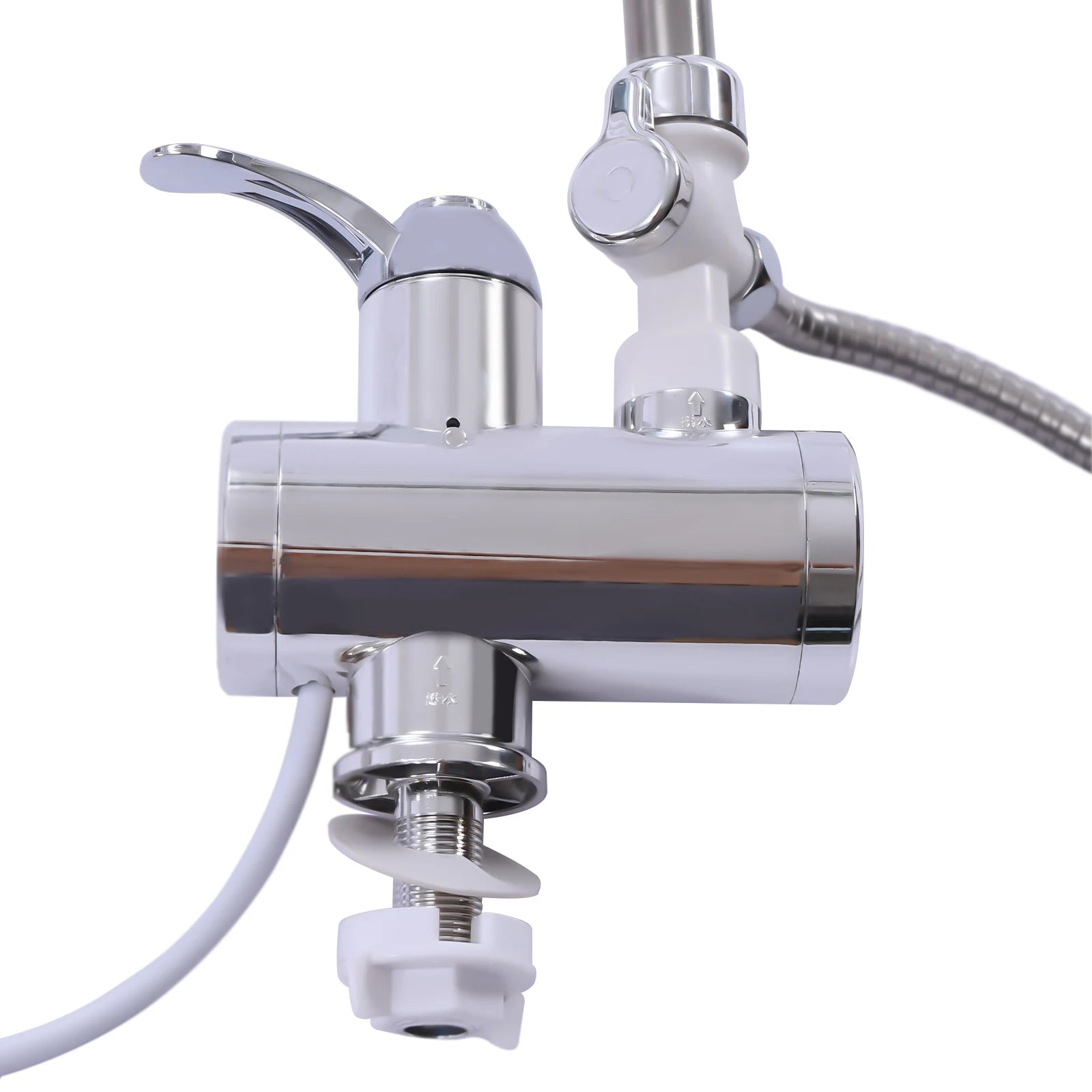 3000W Electric Faucet with Shower 360° Rotating Faucet Heater Digital Display 30-60℃ Water Faucet for Kitchen Bathroom