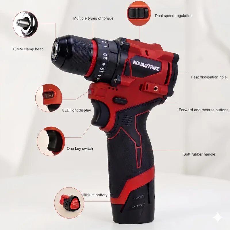 Brushless Cordless Drill Driver 2-Speed For Milwaukee M12 Battery (Tool Only) Compact Electric drill Lightweight Power Tool