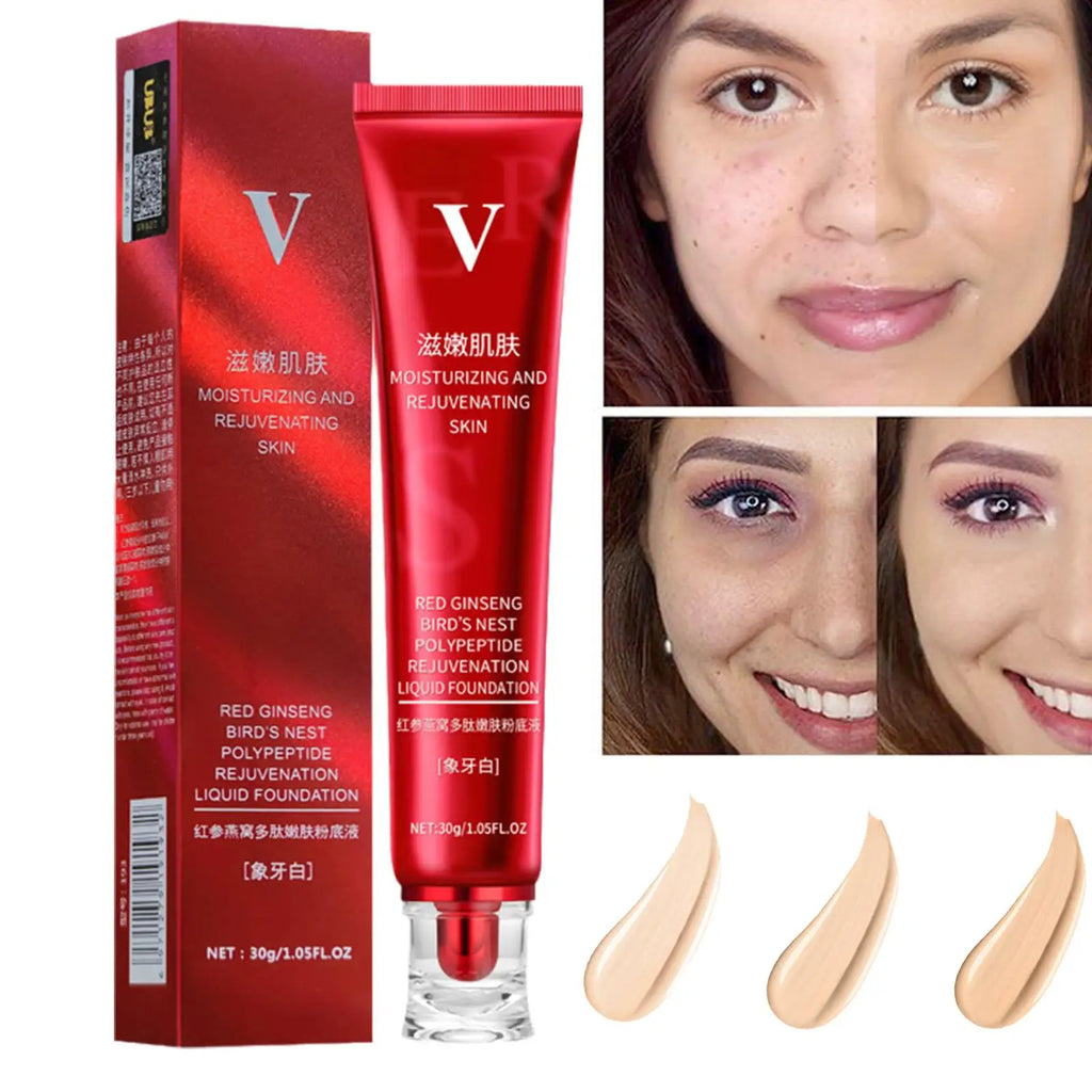 Tidesmit Red Upgrade FV foundation waterproof high coverage oil control concealer and hydrating face makeup base 30g