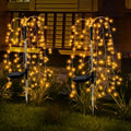 2/4Park 180LED Solar Powered Firecracker Light with 8 Lighting Modes, Outdoor Lawn Lights Smart Decorative Lighting, From dusk till dawn Solar Fairy Lamp for Courtyards, Lawns, Gardens, Pathways, Garden Decor