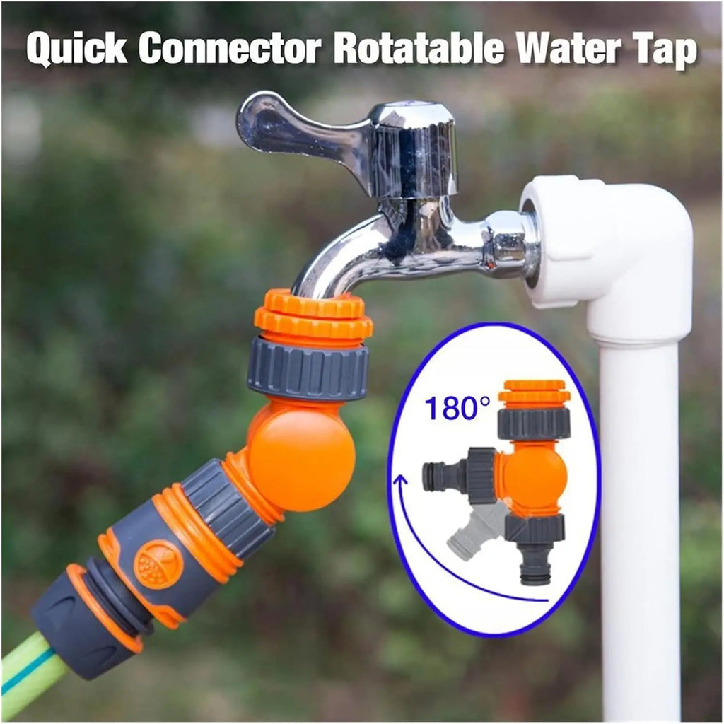 Garden Hose Connector Faucet Adapter For Inch Hose Reel Cart Plastic Click-lock Quick ConnectionFor Watering Irrigation Gard