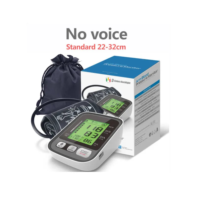 JianYouCare Digital LCD arm tensiometers Blood Pressure Monitor Heart rate Meter Large Cuff Sphygmomanometer Portable Tonometer