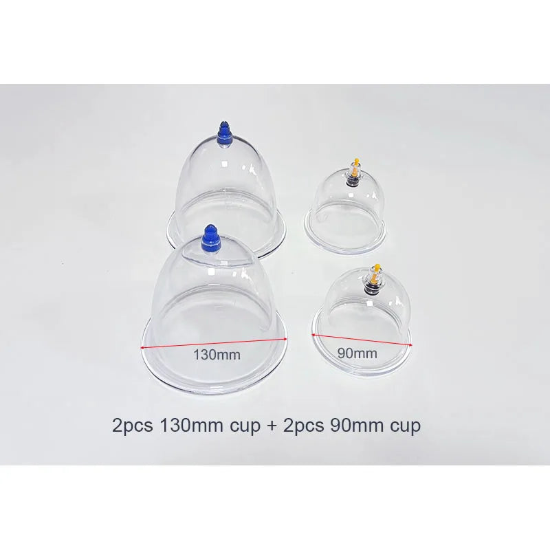 Breast Enhancement Vacuum Pump – Professional Lifting Suction Cup System Fascia Gun 130 90mm cup Tidesmit