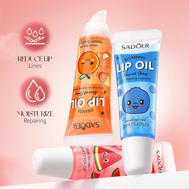 Crystal Jelly Lip Oil Set - Hydrating 3-Piece Lip Treatment Lip Care Tidesmit