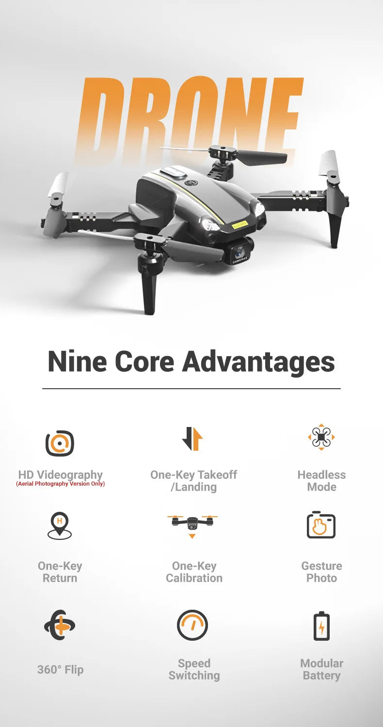 Mini Camera Drone with HD Optics - Foldable Beginner Quadcopter Tidesmit