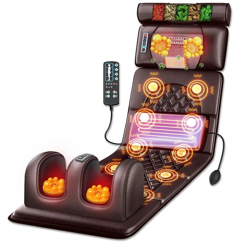 Electric Massage Mattress with Heat Therapy for Full Body Relief Massage Chairs Tidesmit