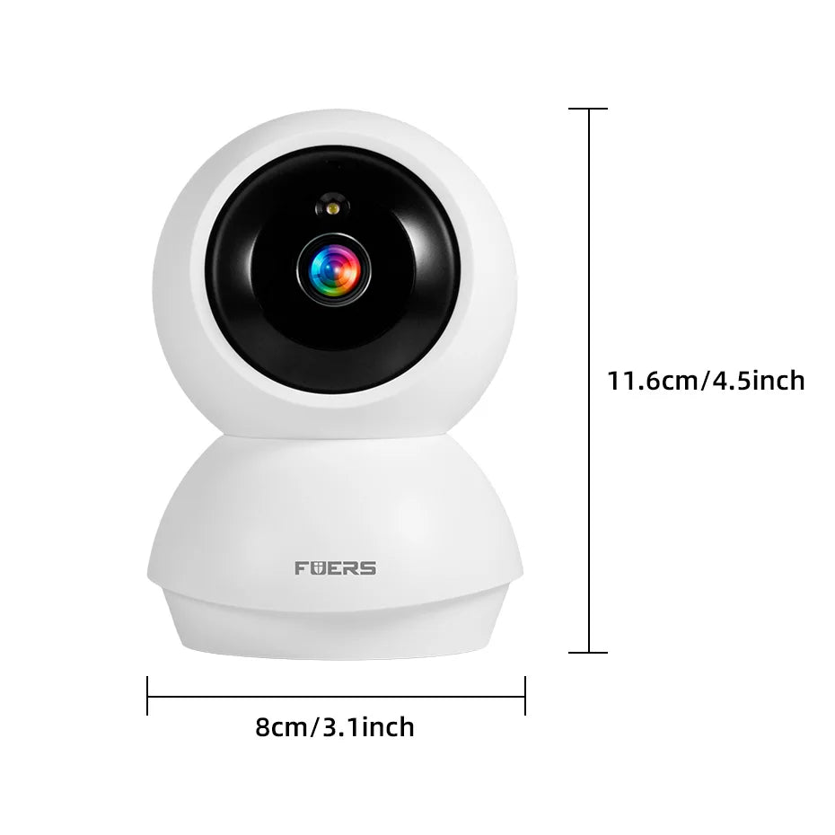 Fuers 5MP WiFi Camera Works With Tuya Smart Home Indoor Wireless IP Surveillance Camera AI Detect Security Baby Monitor