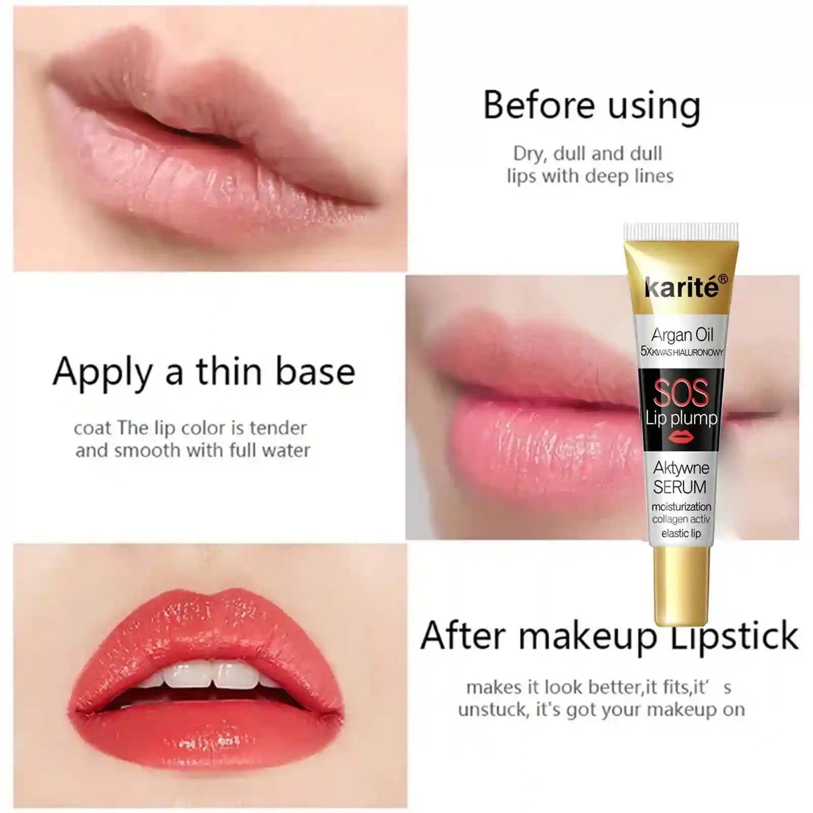 Argan Oil Lip Plumping Essence – Nourishing Hydrating Balm for Soft Lips Lip Care Tidesmit
