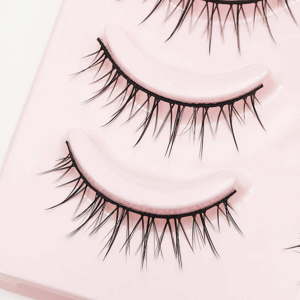 Anime Manga False Eyelashes - Natural Wispy Faux Lashes - 5 Pairs Set False Eyelashes Tidesmit