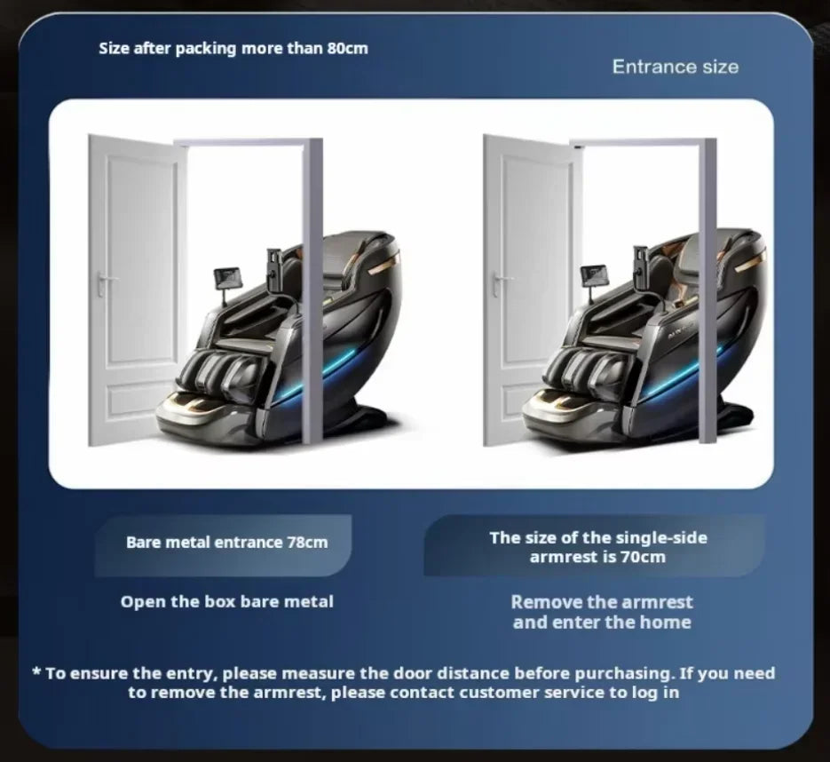6D Zero Gravity Full Body Shiatsu Massage Chair - Blue Edition Massage Chairs Tidesmit